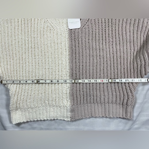 ALTAR’d State Sweater Colorblock Knit Cropped Pullover NWT Women’s Size Medium - Picture 8 of 14
